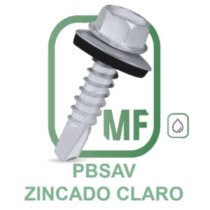 PBS AV Parafuso Autoperfurante Ponta Broca Cabeça Sextavada Com Arruela Vulcanizada Zincado Claro