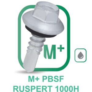 M+ PBSF Parafuso Autoperfurante Cabeça M+ Sextavada Flangeada C/ Arruela de EPDM Ruspert 1.000H
