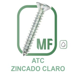 ATC Parafuso Auto-Atarraxante Cabeça Chata Phillips Zincado Claro