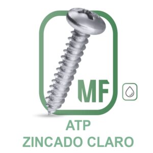 ATP Parafuso Auto-Atarraxante Cabeça Panela Phillips Zincado Claro