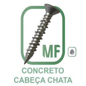 Parafuso para Fixação Direta em Concreto Rosca Hi-Low Cabeça Chata Phillips Ruspert 1.000H