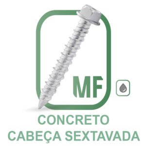 Parafuso para Fixação Direta em Concreto Rosca Hi-Low Cabeça Sextavada Phillips Ruspert 1.000H