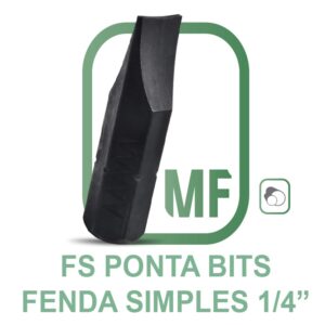 FS Ponta (Bits) Fenda Simples Encaixe 1/4"