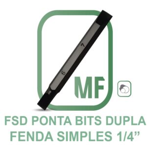 FSD Ponta (Bits) Fenda Simples Dupla Encaixe 1/4"