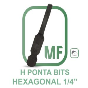 H Ponta (Bits) Hexagonal Polegadas/Milimetros Encaixe 1/4"