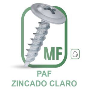 PAF Parafuso Autoperfurante Ponta Agulha Cabeça Flangeada Phillips Zincado Claro