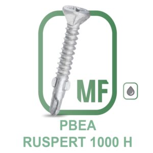 PBEA Parafuso Autoperfurante Ponta Broca Cabeça Chata Phillips C/Estrias Escariadoras/Asas de Expansão Ruspert 1.000H