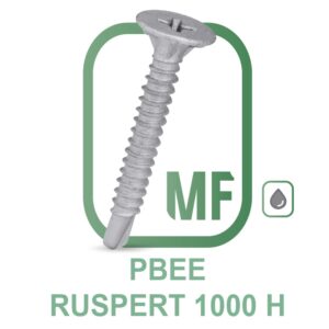 PBEE Parafuso Autoperfurante Ponta Broca Cabeça Chata Escalonada Phillips C/ 8 Estrias Escariadoras Ruspert 1.000H