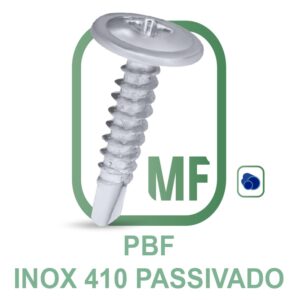 PBF Parafuso Autoperfurante Ponta Broca Cabeça Flangeada Phillips Inox 410 Passivado