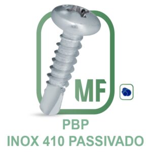 PBP Parafuso Autoperfurante Ponta Broca Cabeça Panela Phillips Inox 410 Passivado