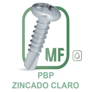 PBP Parafuso Autoperfurante Ponta Broca Cabeça Panela Phillips Zincado Claro