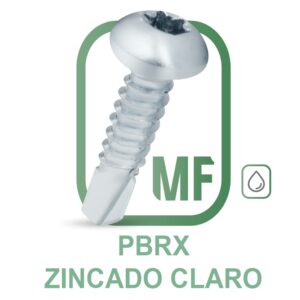 PBRX Parafuso Autoperfurante Ponta Broca Cabeça Redonda Chave Torx (T-30) Zincado Claro