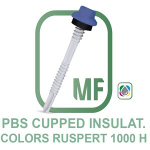 PBS CUPPED INSULATION #1 Parafuso Autoperfurante Ponta Broca #1 Rosca Dupla Cabeça Sextavada Cupped Com Arruela de EPDM Ruspert 1.000H Linha Colors