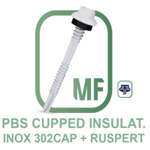 PBS CUPPED INSULATION Parafuso Autoperfurante Ponta Broca Rosca Dupla Cabeça Sextavada Cupped Com Arruela de EPDM Zincado Claro Ruspert 1.000H Inox302 Cap