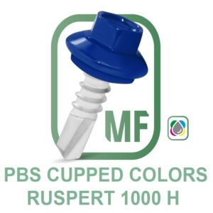 PBS CUPPED Parafuso Autoperfurante Ponta Broca Cabeça Sextavada Cupped Com Arruela de EPDM Ruspert 1.000H Linha Colors