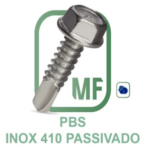 PBS Parafuso Autoperfurante Ponta Broca Cabeça Sextavada Inox 410 Passivado
