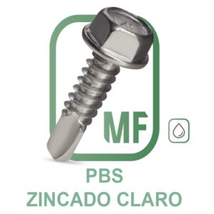 PBS Parafuso Autoperfurante Ponta Broca Cabeça Sextavada Zincado Claro