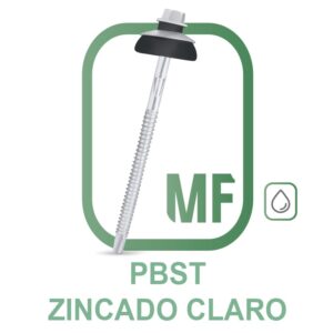 PBST Parafuso Autoperfurante Ponta Broca #3 Cabeça Sextavada Chave 5/16 Com Arruela BAZ Zincado Claro