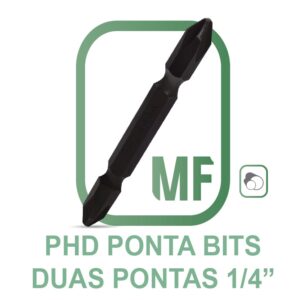 PHD Ponta (Bits) Phillips Duas Pontas Encaixe 1/4"