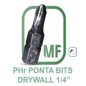 PHr Ponta (Bits) Phillips Corpo Reduzido Especial para Drywall