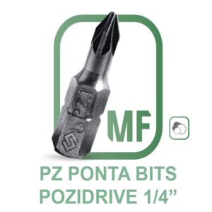 PZ Ponta (Bits) Pozidrive Encaixe 1/4"