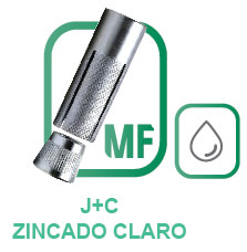 J+C Jaqueta e Cone e Prolongadores da linha CB e CBE Zincado Claro